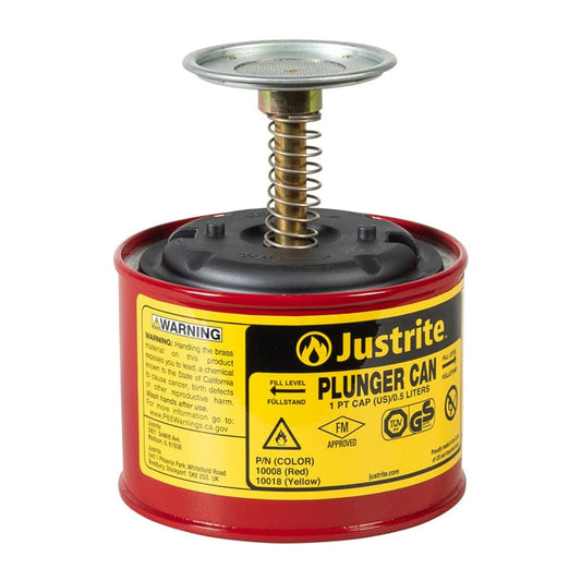 Justrite Steel Plunger Can