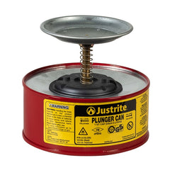 Justrite Steel Plunger Can