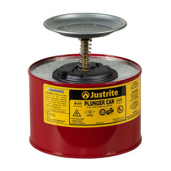 Justrite Steel Plunger Can