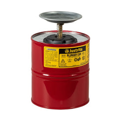 Justrite Steel Plunger Can