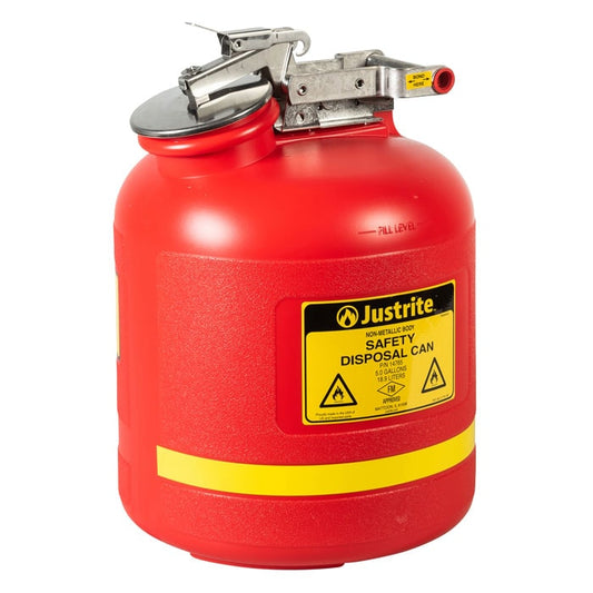 Justrite Polyethylene Liquid Disposable Safety Can