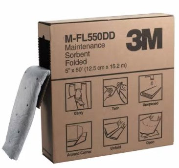3M M-FL550DD Maintenance Sorbent Folded 5" x 50ft