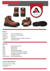 AceSafeT MAMMOTH 17086 Mid Cut Lace Up Safety Boots