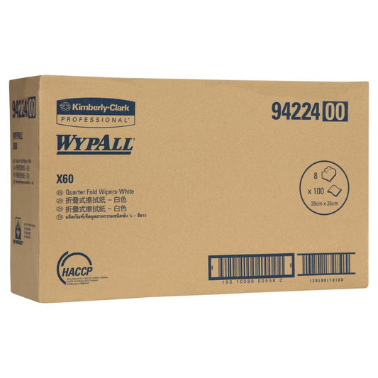 Wypall 04224/94224 X60 Wiper Quarter Fold 100's