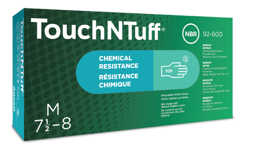 Ansell 92-600 Touch-N-Tuff Gloves Powder-Free
